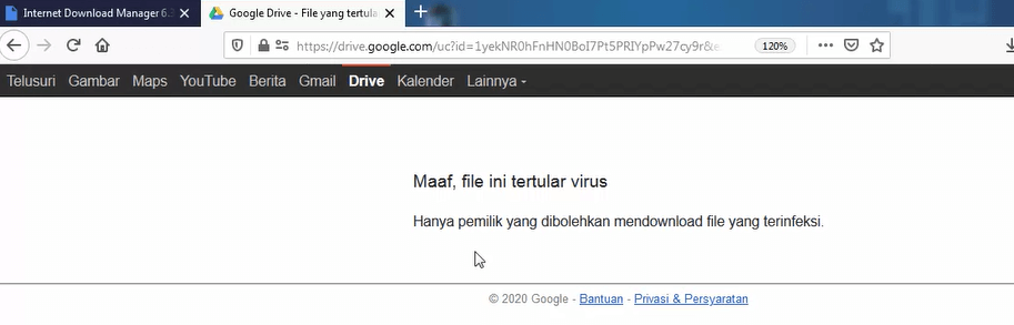 cara download file google drive terdeteksi