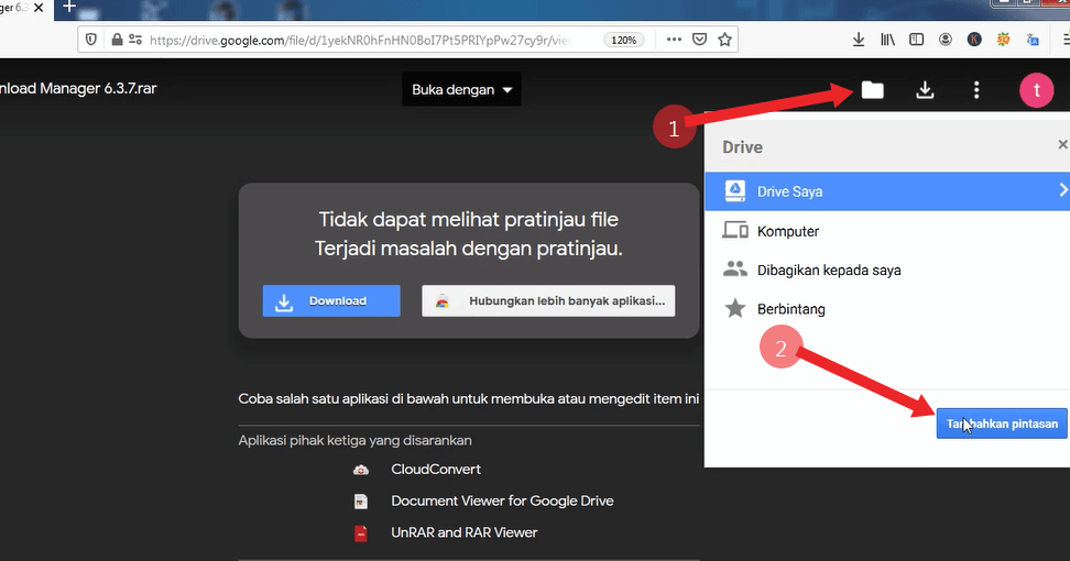 could not download google drive