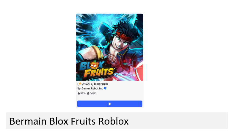Bermain Blox Fruits Roblox