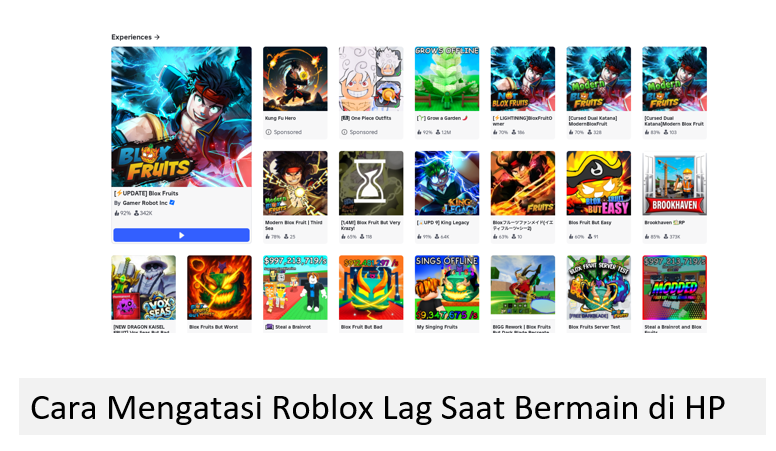 Cara Mengatasi Roblox Lag Saat Bermain di HP