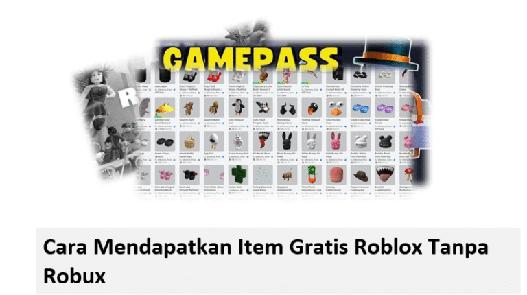 Cara Mendapatkan Item Gratis Roblox Tanpa Robux
