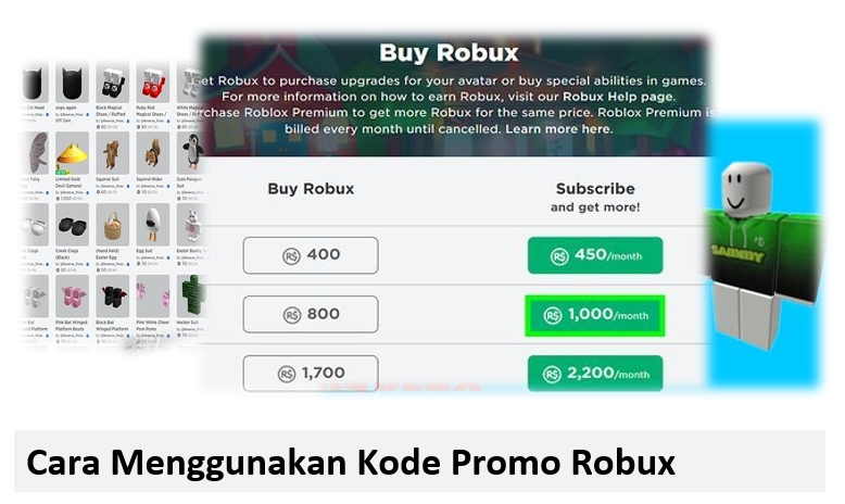 Cara Menggunakan Kode Promo Robux