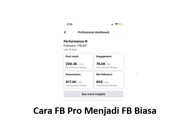 Cara FB Pro Menjadi FB Biasa