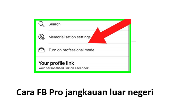 Cara FB Pro jangkauan luar negeri