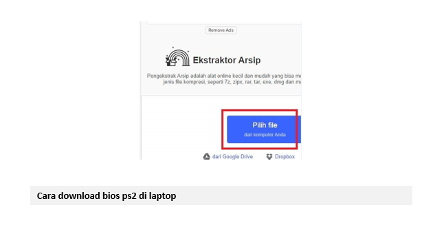 Cara download bios ps2 di laptop