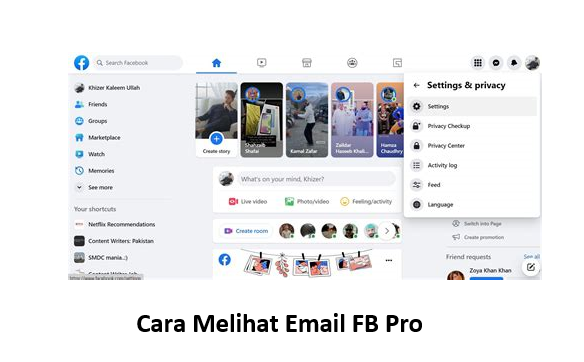 Cara Melihat Email FB Pro
