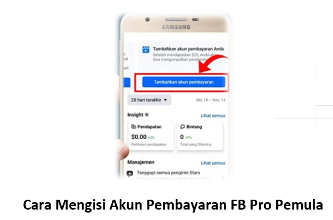 Cara Mengisi Akun Pembayaran FB Pro Pemula