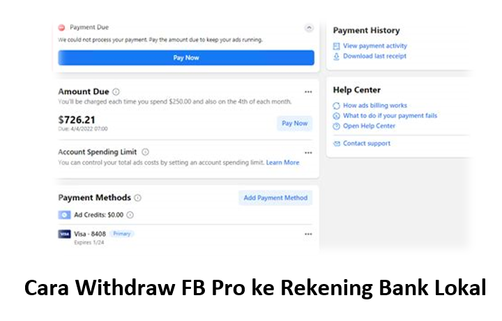 Cara Withdraw FB Pro ke Rekening Bank Lokal
