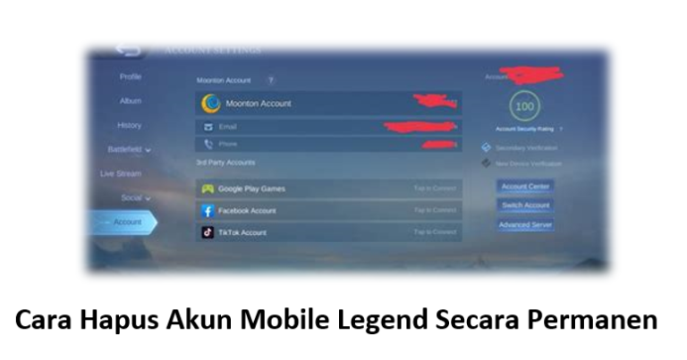 Cara Hapus Akun Mobile Legend Secara Permanen