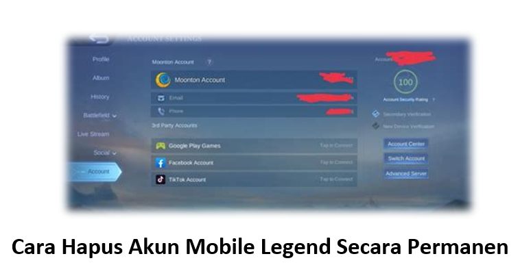 Cara Hapus Akun Mobile Legend Secara Permanen