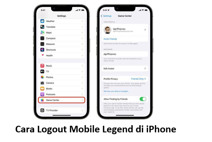 Cara Logout Mobile Legend di iPhone