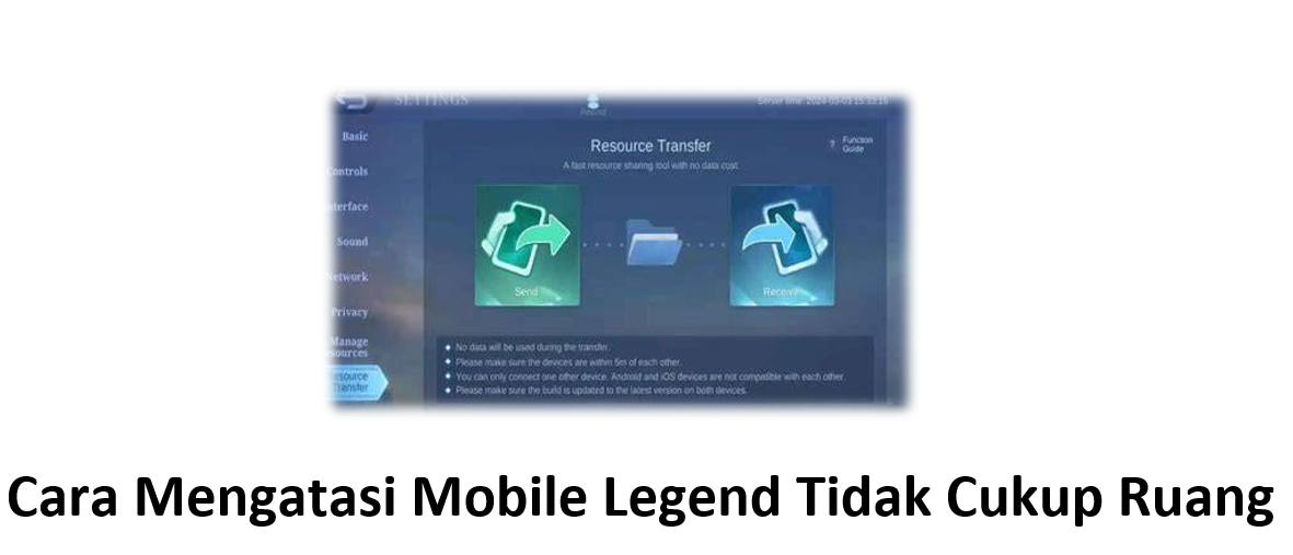 Cara Mengatasi Mobile Legend Tidak Cukup Ruang