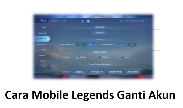Cara Mobile Legends Ganti Akun